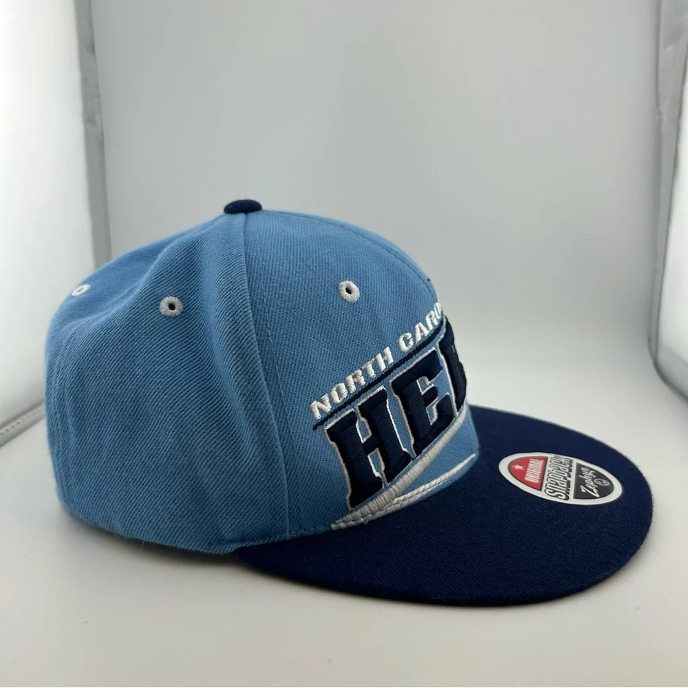 North Carolina Tar Heels Hat Snapback Zephyr Embroidered Ramses Carolina Blue